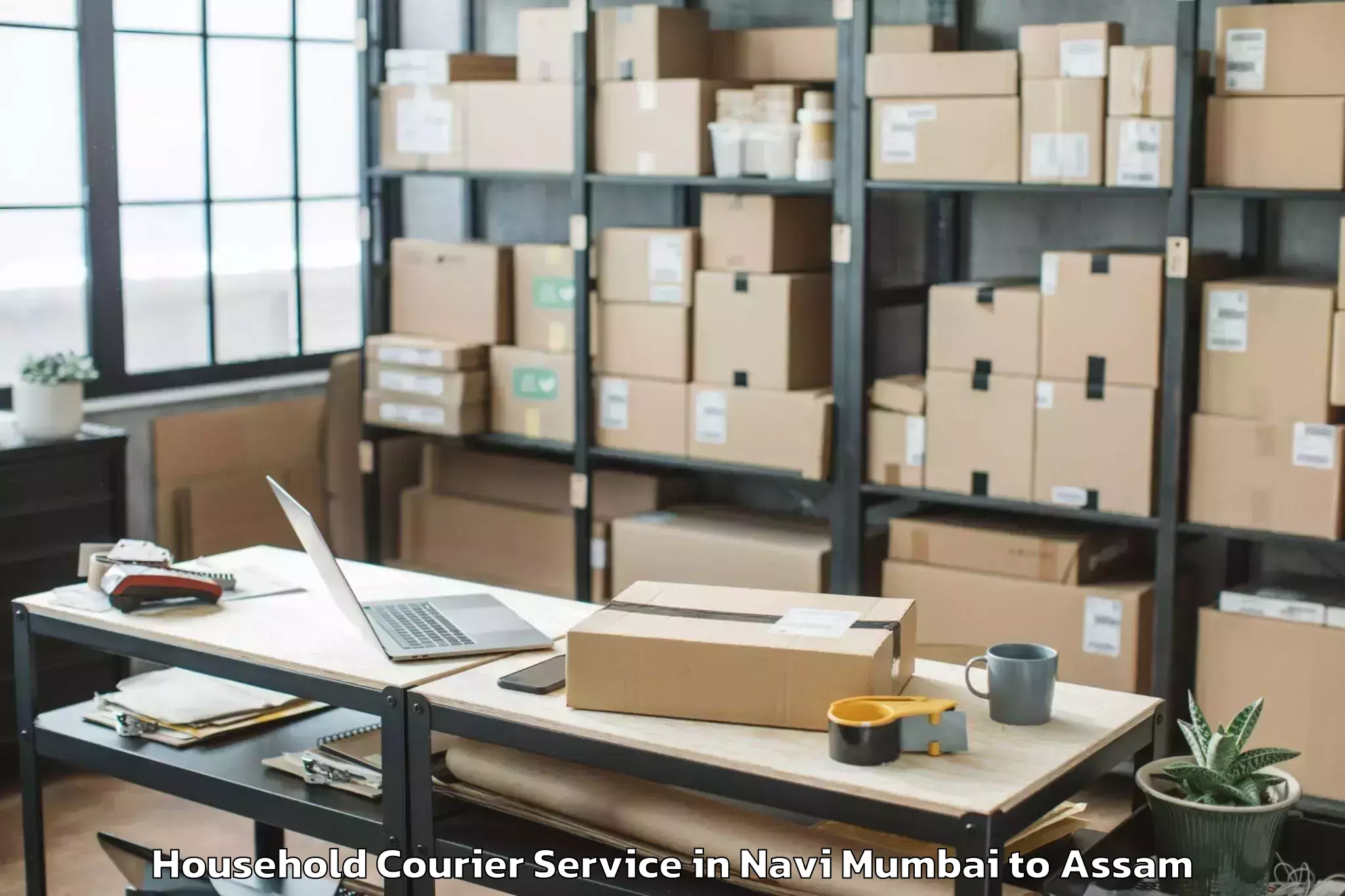 Get Navi Mumbai to Bamunimaidan Household Courier